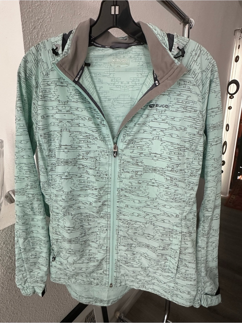 SUGOI Mint Green Hooded Full-Zip Utility Jacket